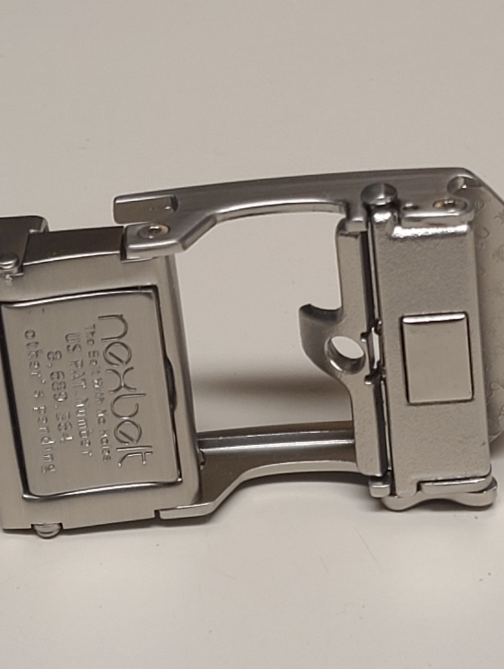 Nexbelt Silver Stainless Steel Buckle - Ratchet Closure